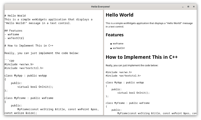 Our Markdown Editor